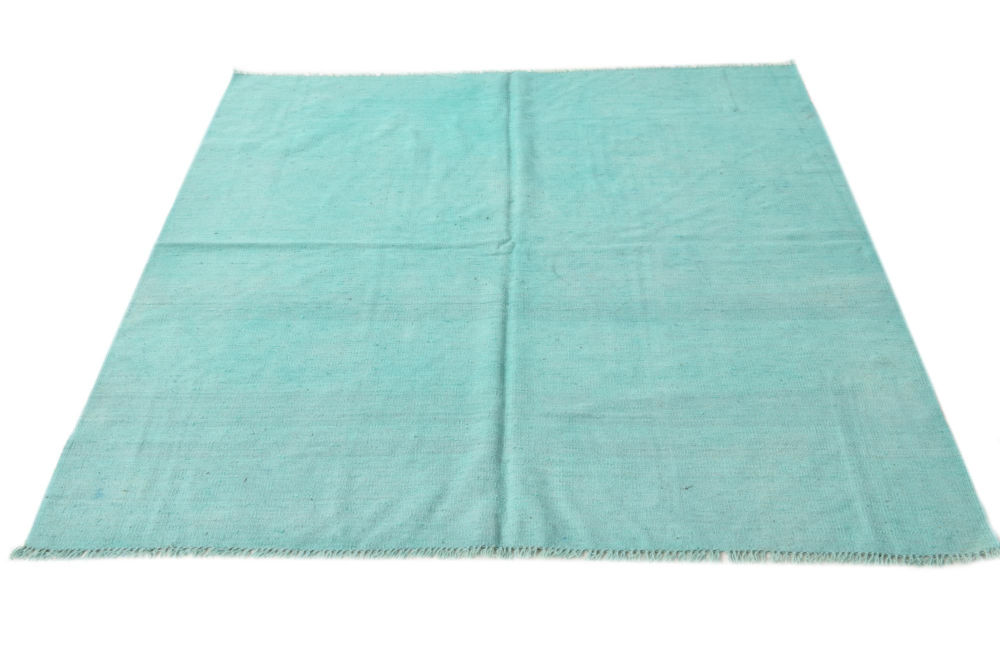 5' 6 x 5' 6 Hand Woven Kilim Modern Wool Square Rug