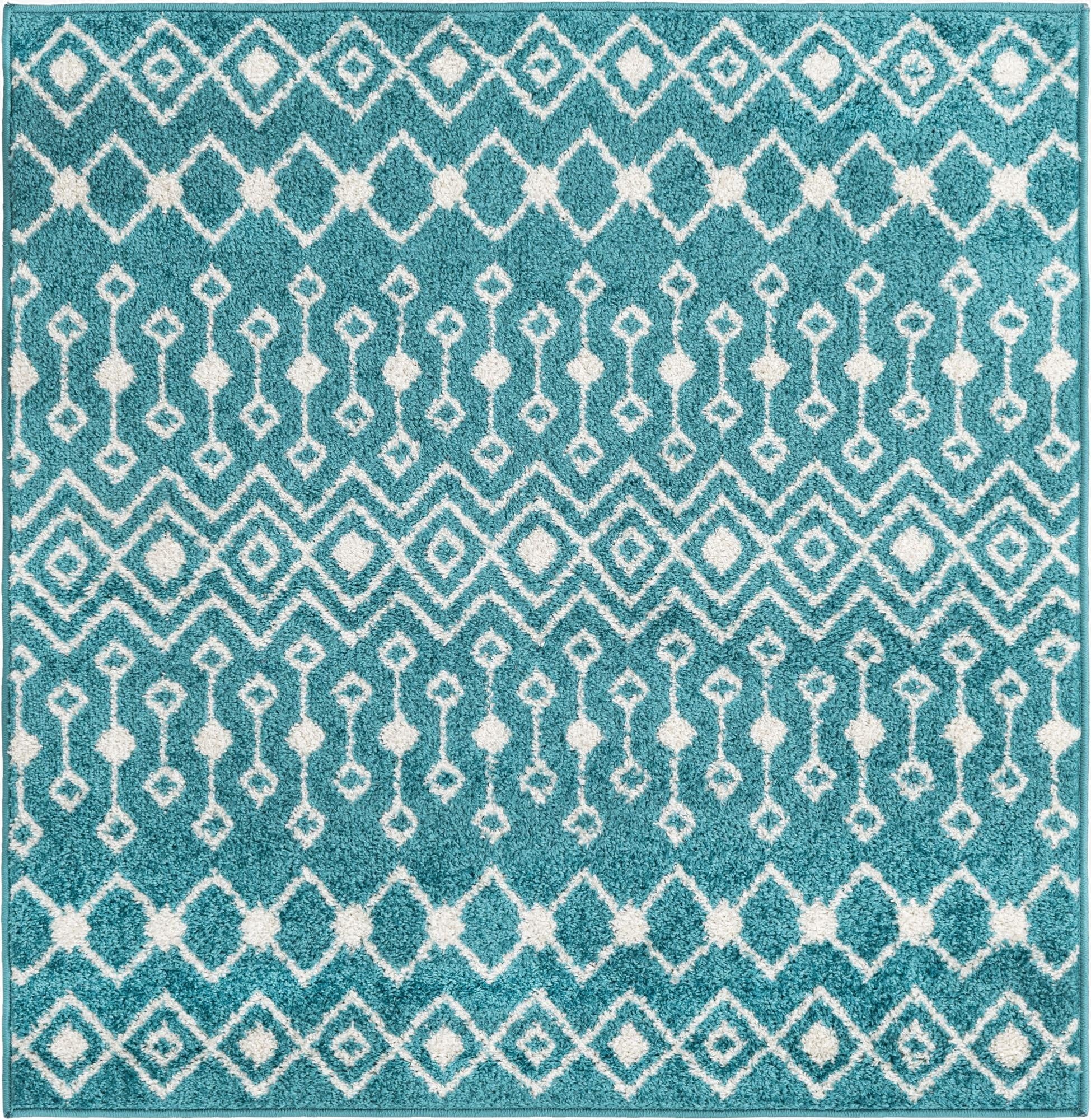 Primary image 4' x 4' Moroccan Trellis Square Rug