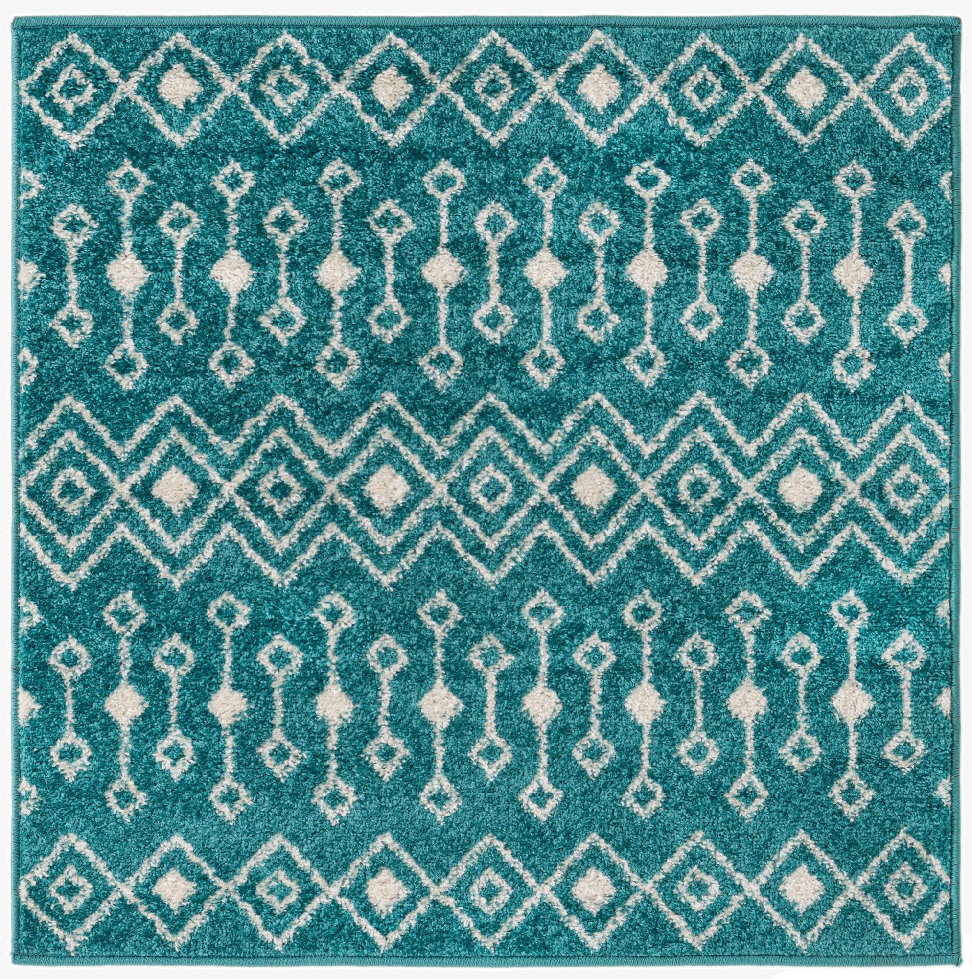 Primary image 3' 3 x 3' 3 Moroccan Trellis Square Rug