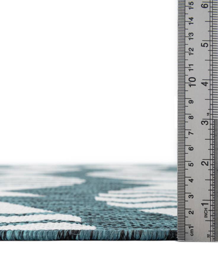 Detail image of 10' x 10' Easy-Clean Coastal Indoor / Outdoor Square Rug
