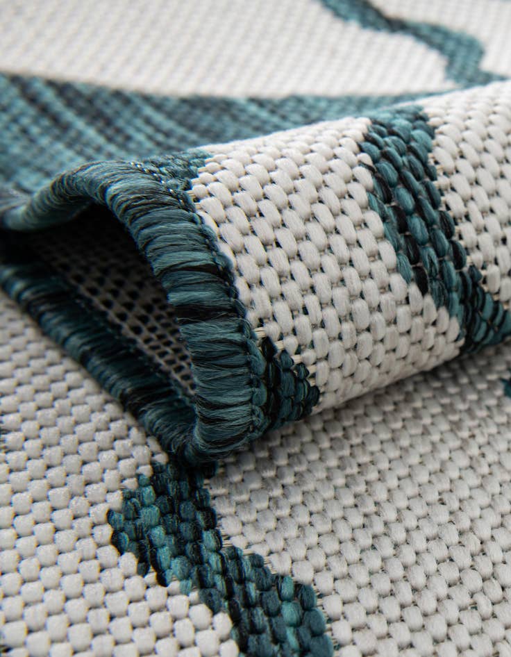 Detail image of 12' x 12' Easy-Clean Coastal Indoor / Outdoor Square Rug