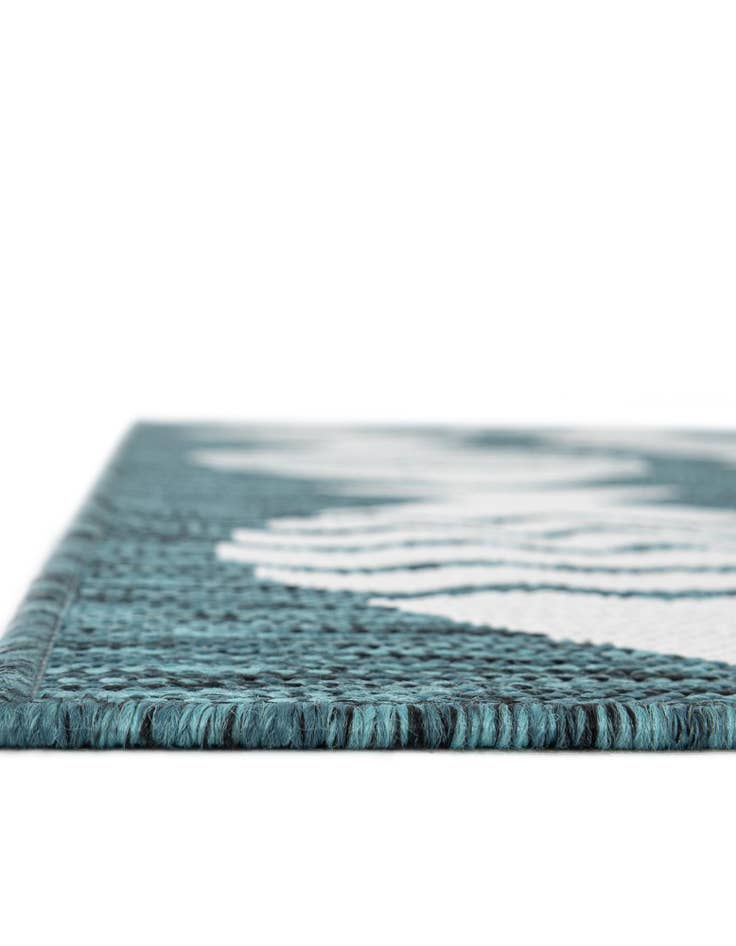 Detail image of 10' x 10' Easy-Clean Coastal Indoor / Outdoor Square Rug