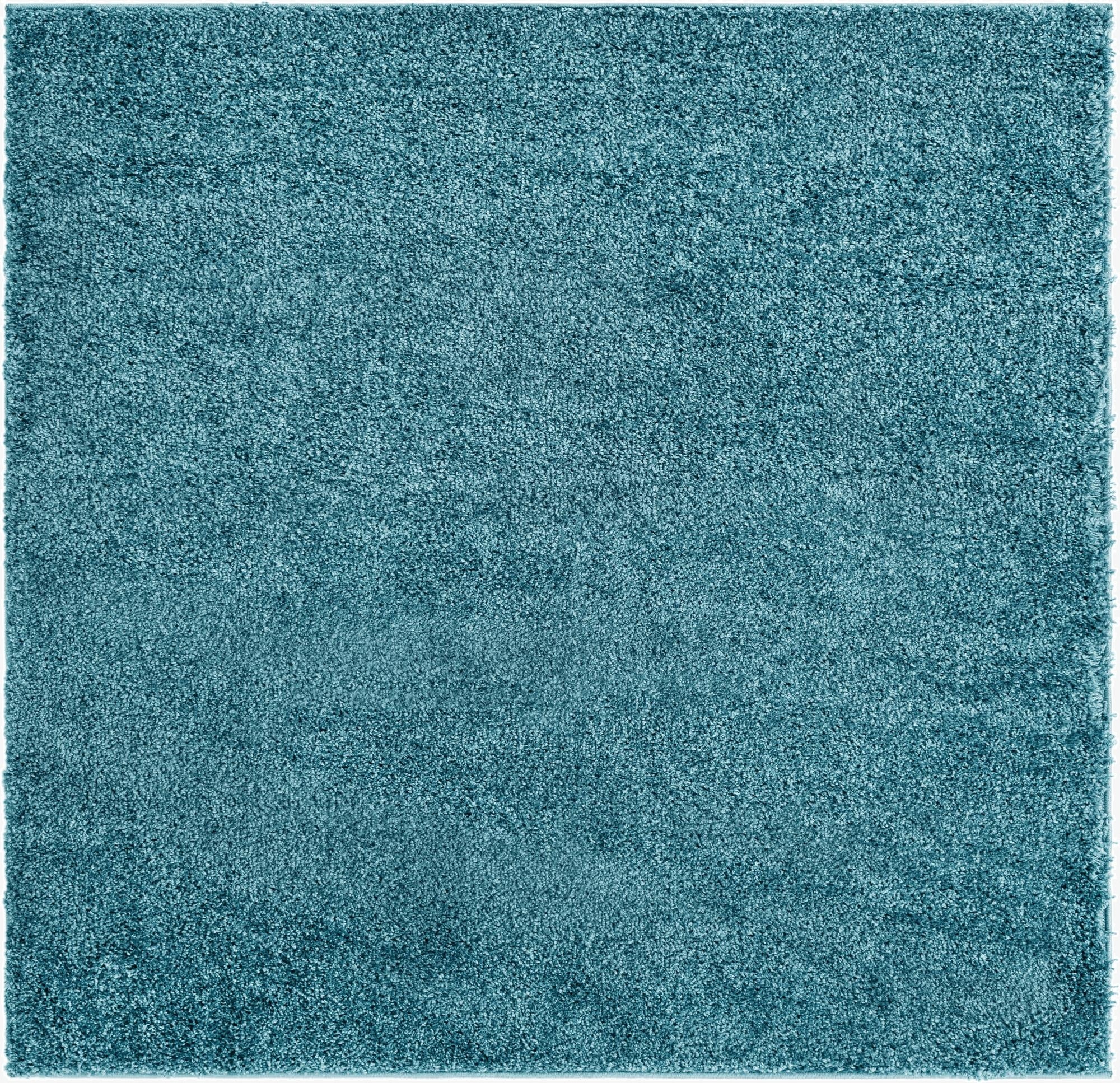 5' x 5' Soft Solid Shag Square Rug