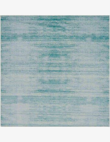 Turquoise Uptown Madison Avenue Square Rug
