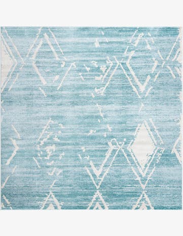 Jill Zarin Turquoise Uptown Carnegie Hill Square Rug