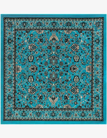 Turquoise Yasmin Square Rug