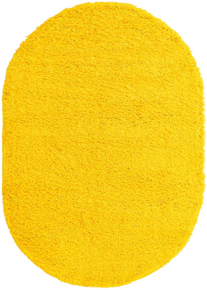 5' 3 x 8' Solid Shag Oval Rug