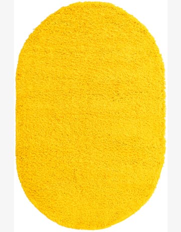 5' 3 x 8' Solid Shag Oval Rug