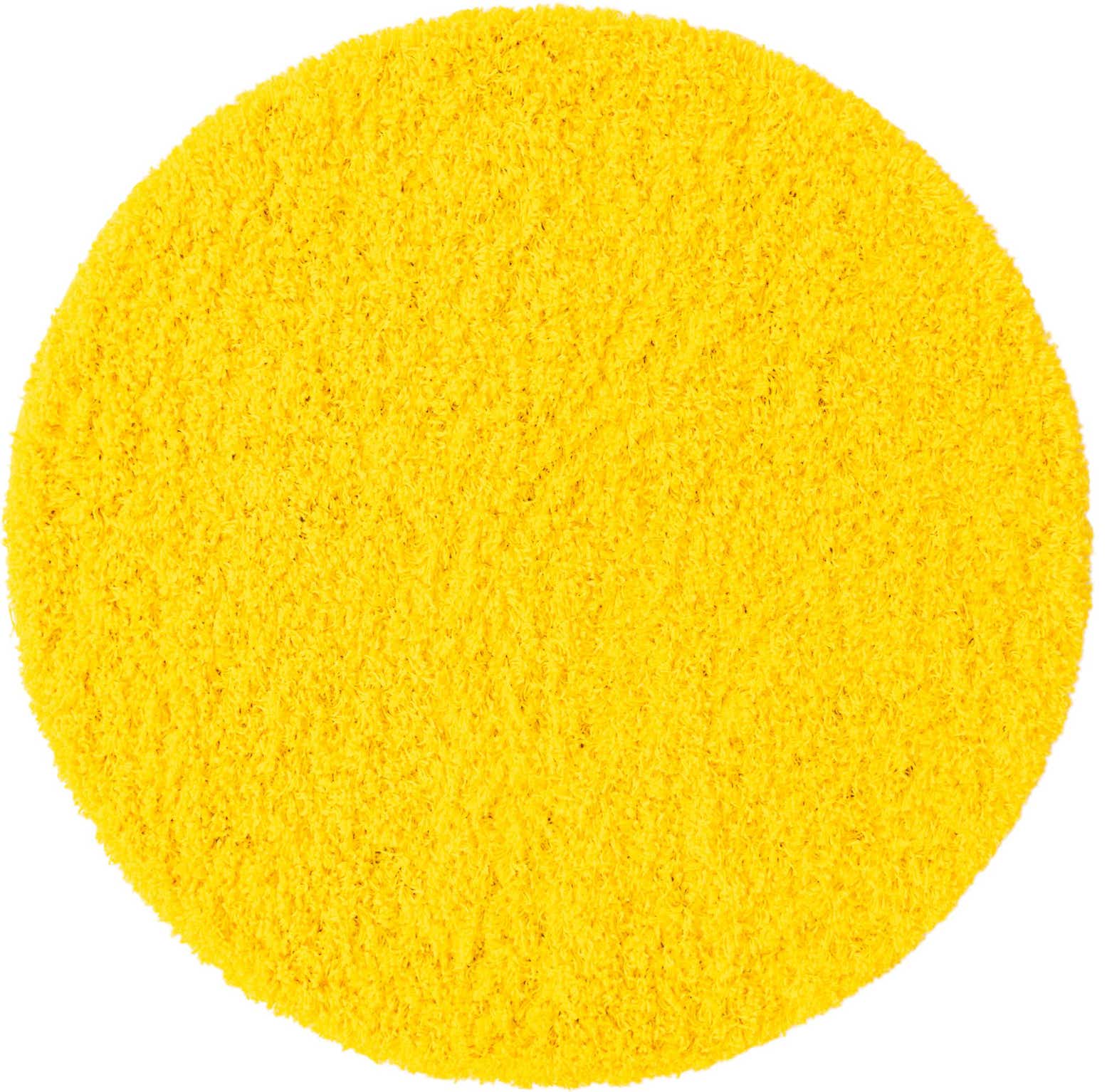 3' x 3' Solid Shag Round Rug