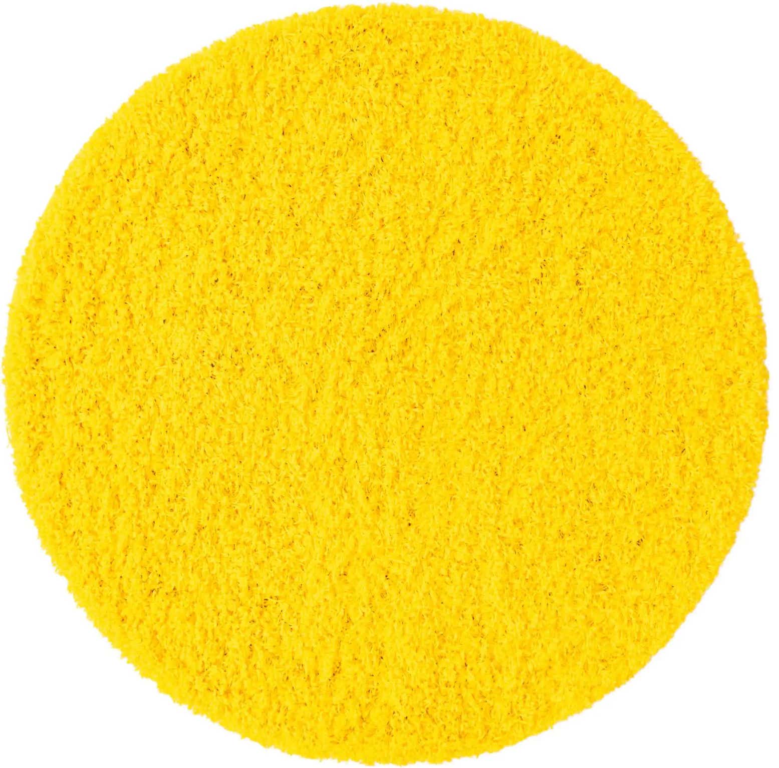 4' x 4' Solid Shag Round Rug