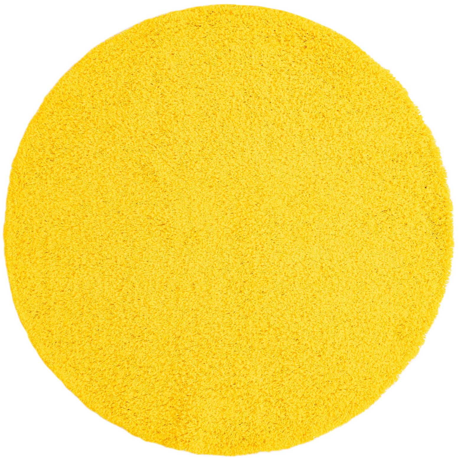 5' 3 x 5' 3 Solid Shag Round Rug