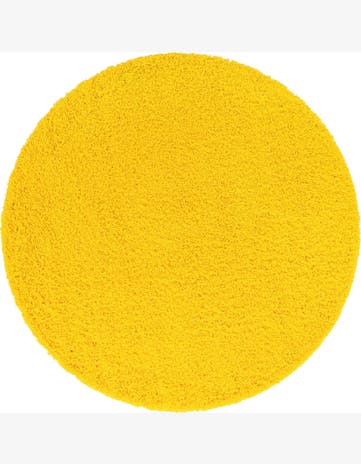7' x 7' Solid Shag Round Rug