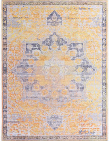 Tuscan Yellow Washable Francesca Rug