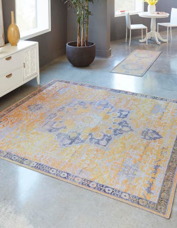 7' 10 x 7' 10 Washable Francesca Square Rug