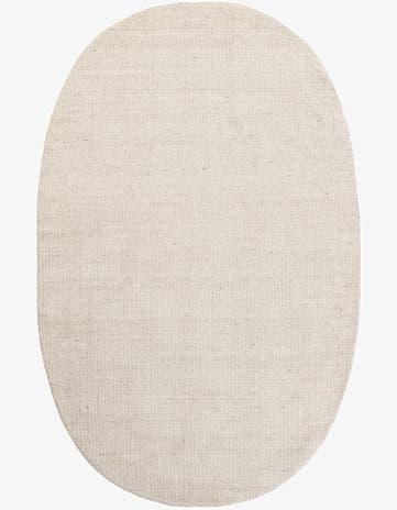 Vanilla Bean Hand Woven Jill Zarin English Manor Wool Oval Rug