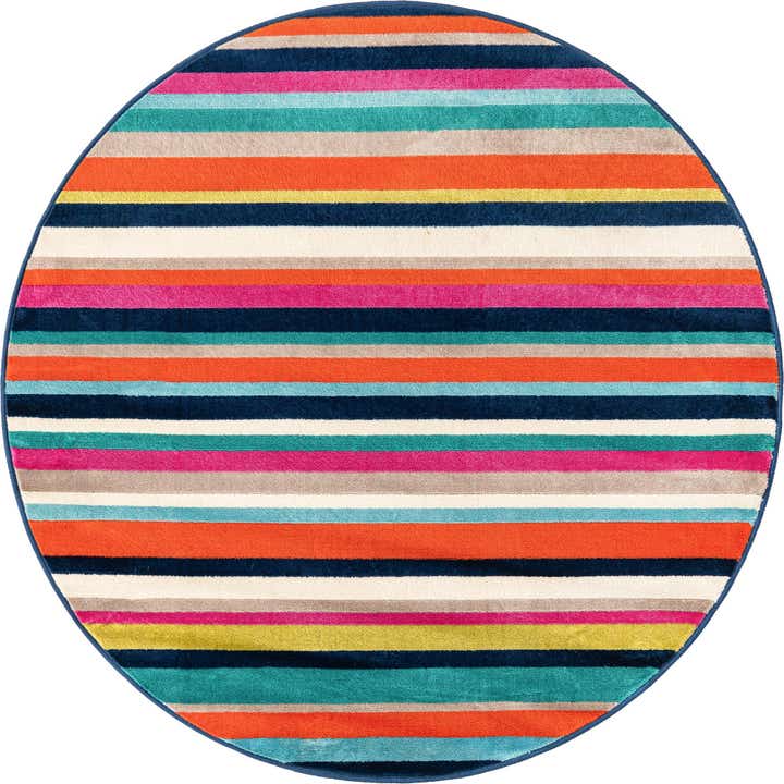5' 3 x 5' 3 Vernal · Striped rug, multi