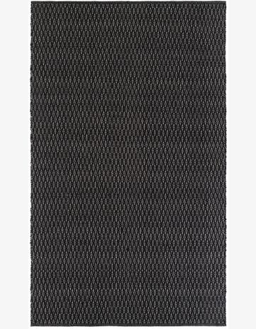 5' 1 x 8' Vetch · Lattice Wool Rug, black