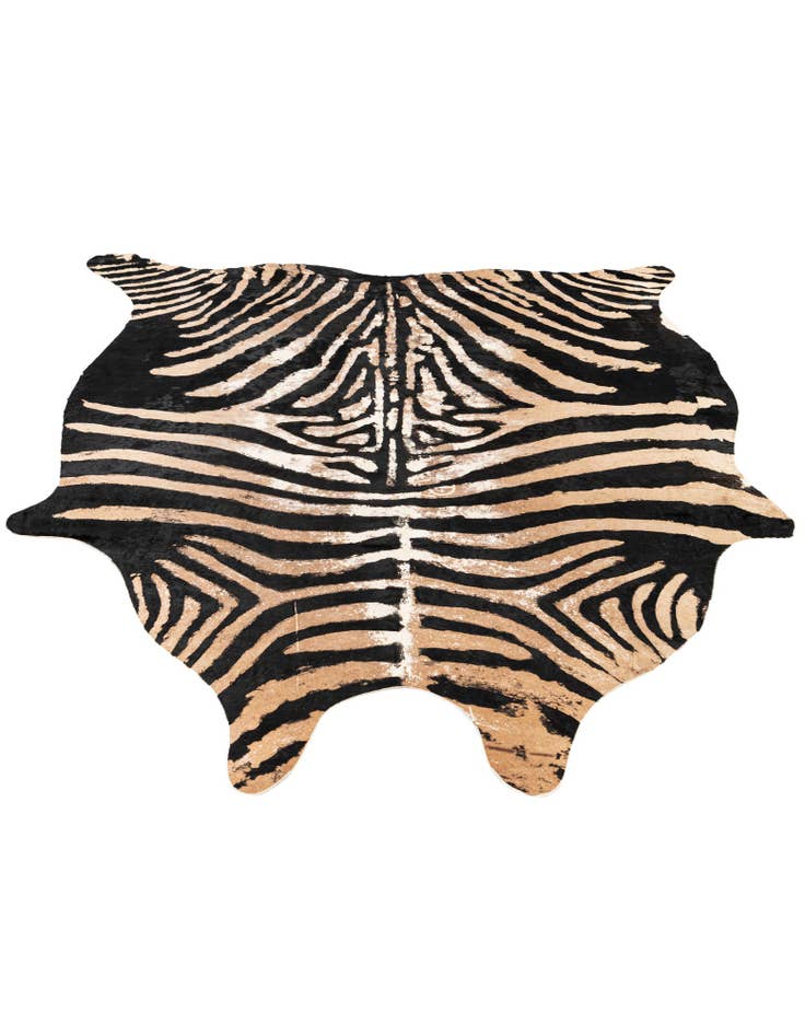 Detail image of 6' 5 x 7' Cowhide Leather Freeform Rug