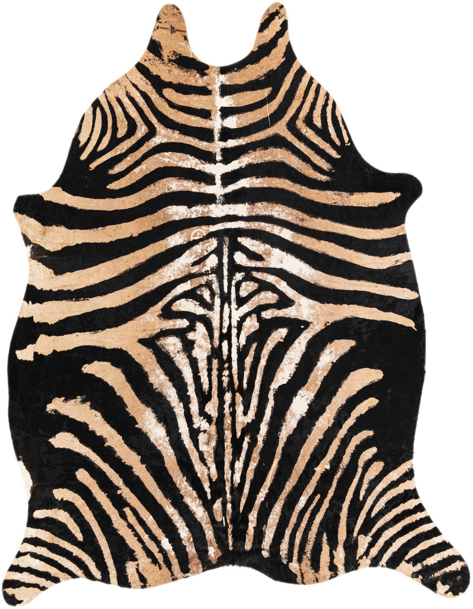 Primary image  6' 5 x 7' Cowhide Leather Freeform Rug