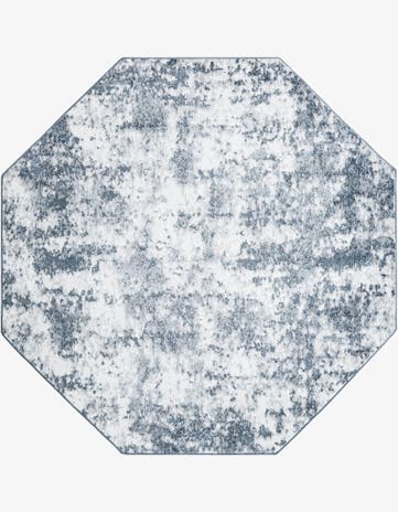 Vintage Blue Aurora Octagon Rug