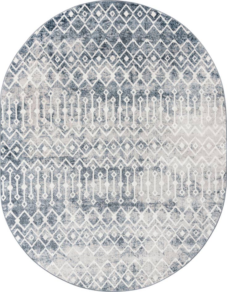 Detail image of 8' x 10' Bohemian Trellis Oval Rug