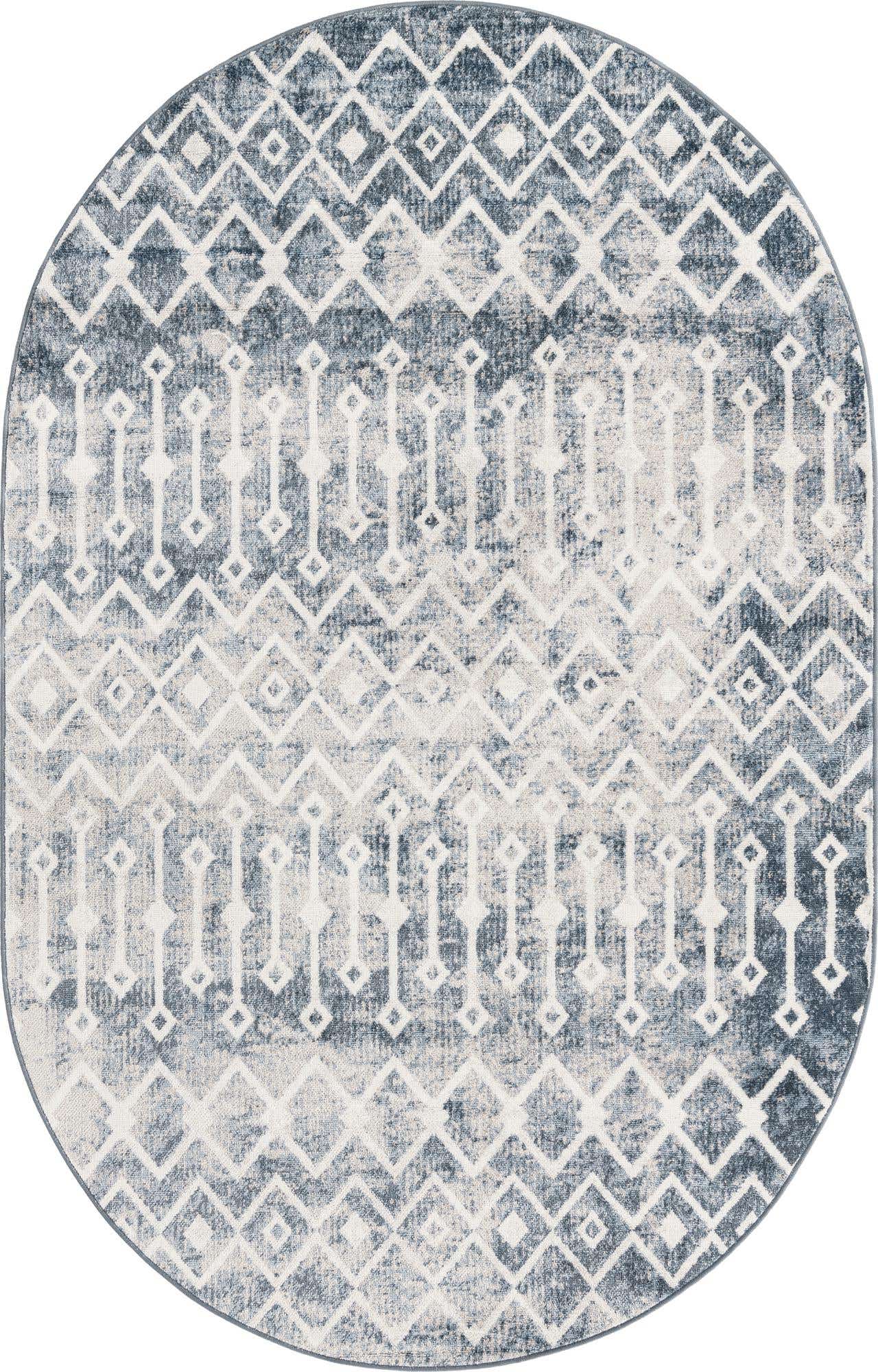 5' 3 x 8' Bohemian Trellis Oval Rug