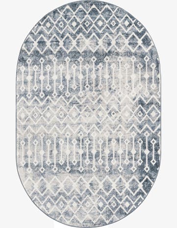 5' 3 x 8' Bohemian Trellis Oval Rug