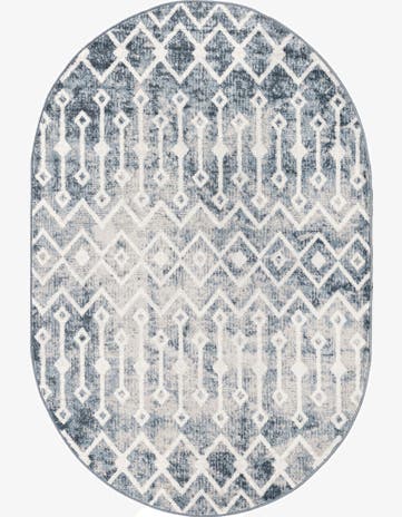 4' x 6' Bohemian Trellis Oval Rug