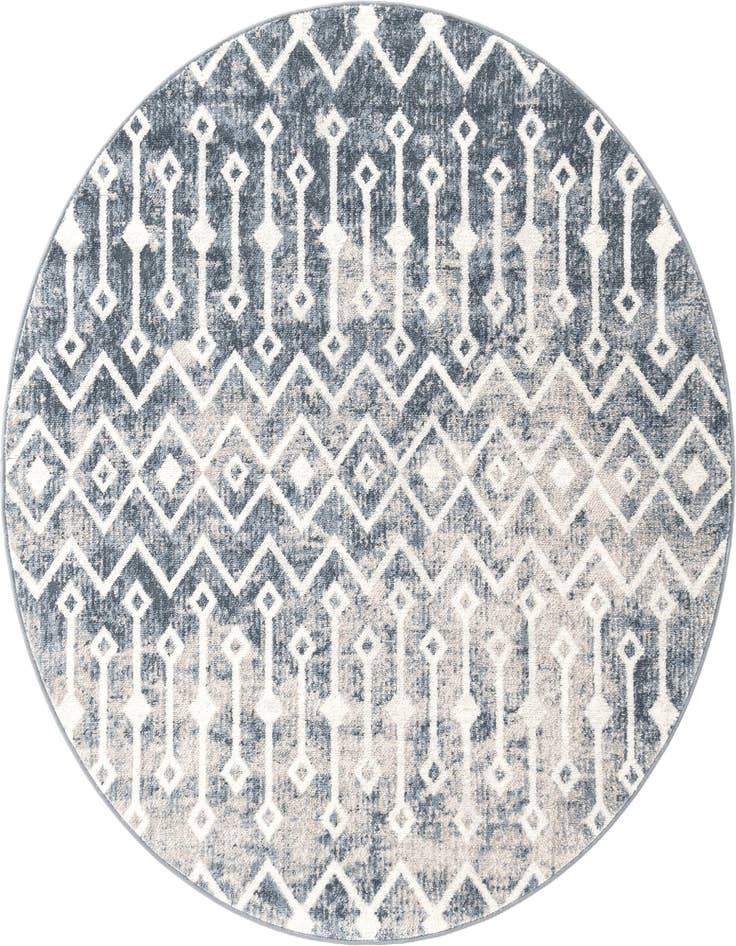 Detail image of 5' 3 x 5' 3 Bohemian Trellis Round Rug