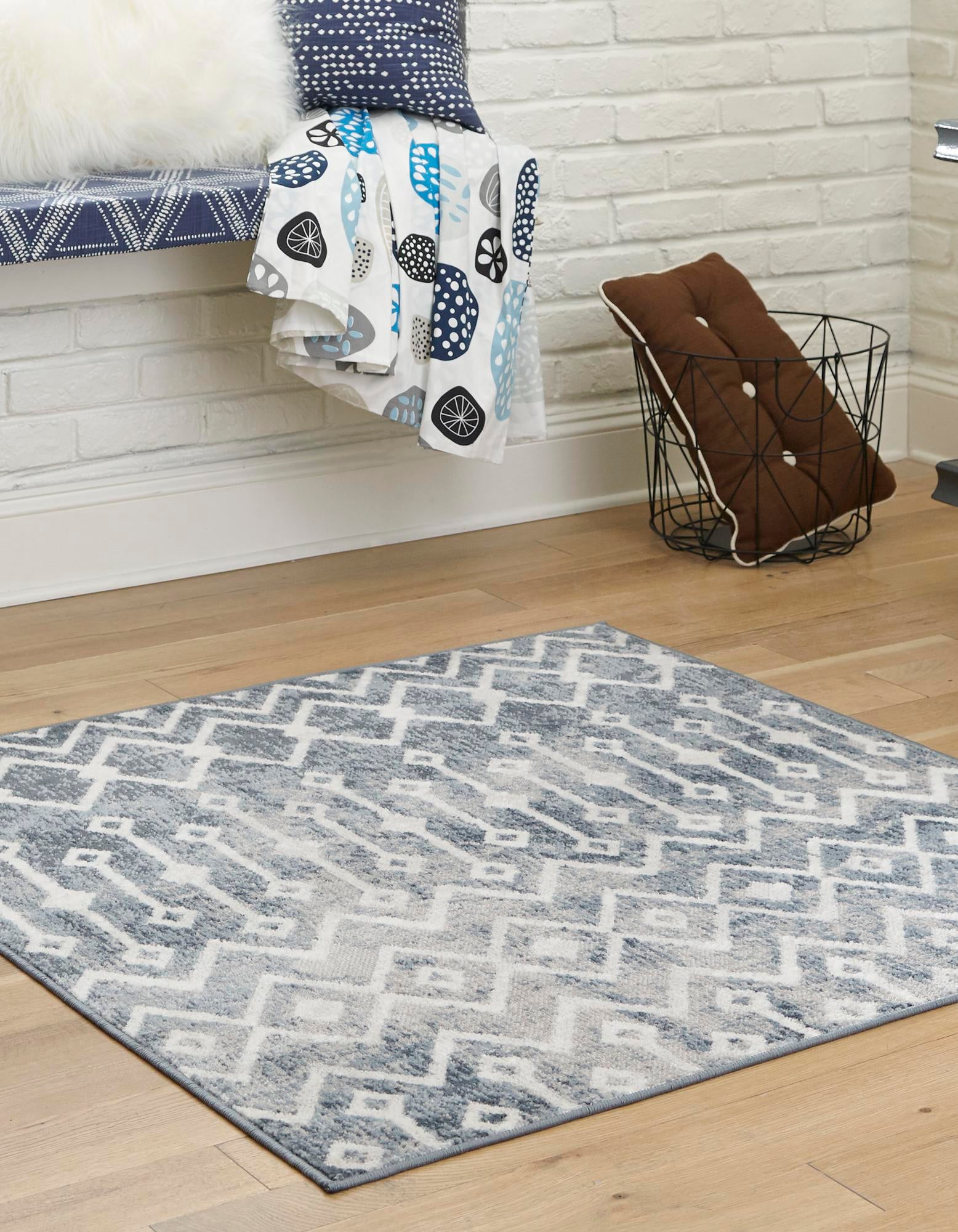 5' 3 x 5' 3 Bohemian Trellis Square Rug