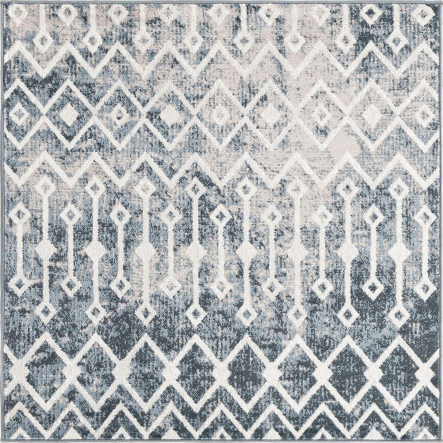4' x 4' Bohemian Trellis Square Rug