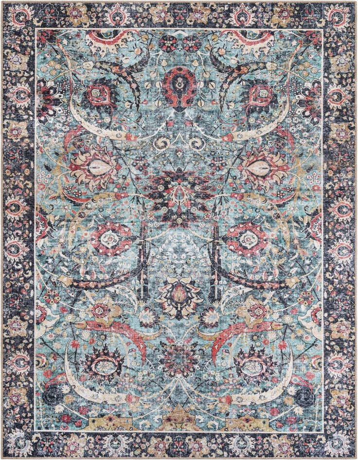 Detail image of 6' 1 x 9' Washable Timeless Rug