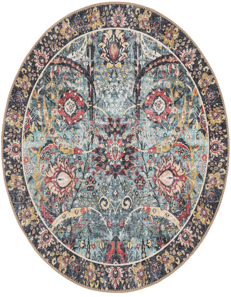 Detail image of 3' 6 x 3' 6 Washable Timeless Round Rug