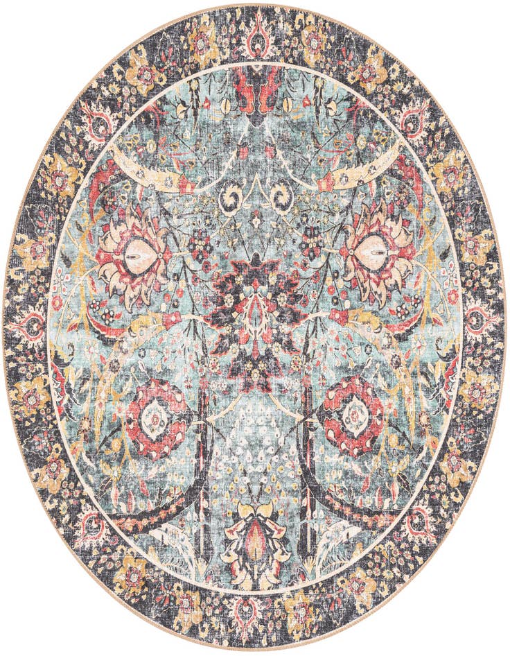 Detail image of 5' 1 x 5' 1 Washable Timeless Round Rug
