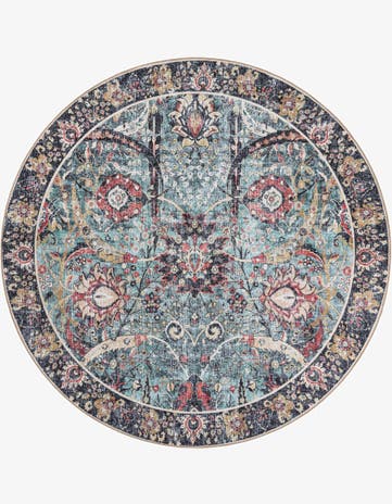 Vintage Green Timeless Round Rug
