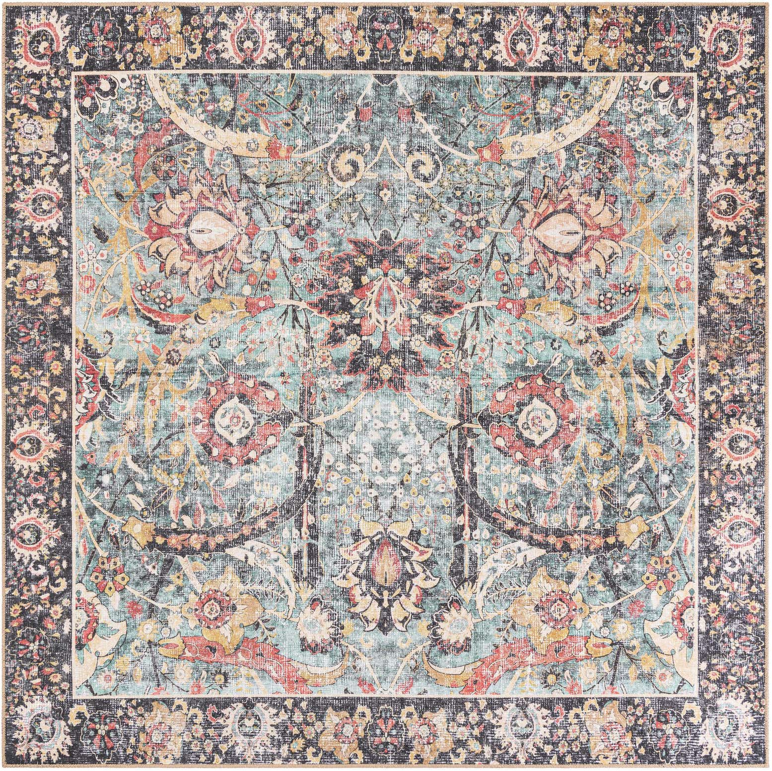 7' 10 x 7' 10 Washable Timeless Square Rug
