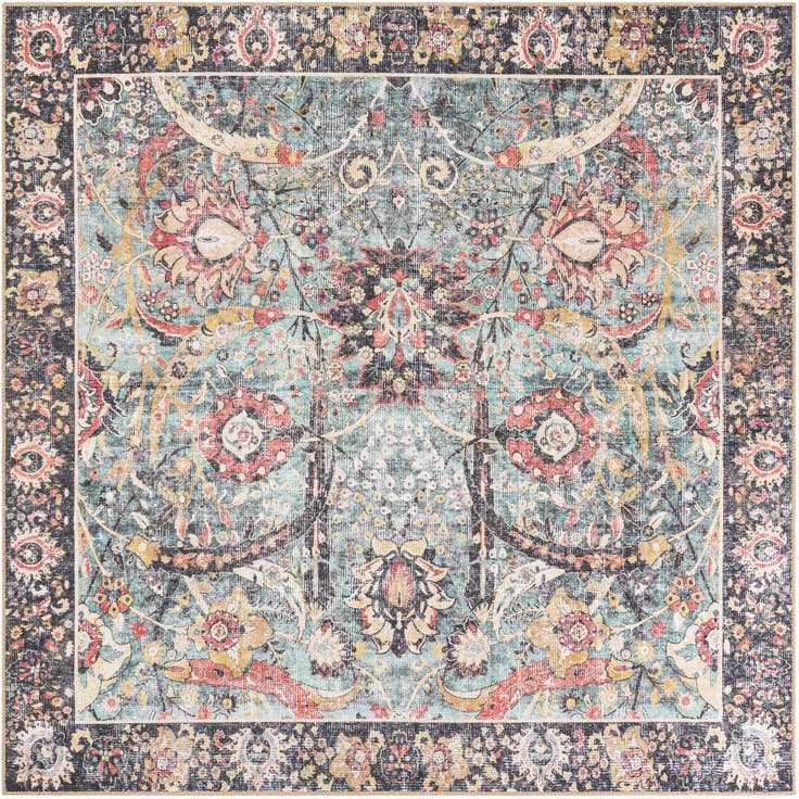 Detail image of 7' 10 x 7' 10 Washable Timeless Square Rug