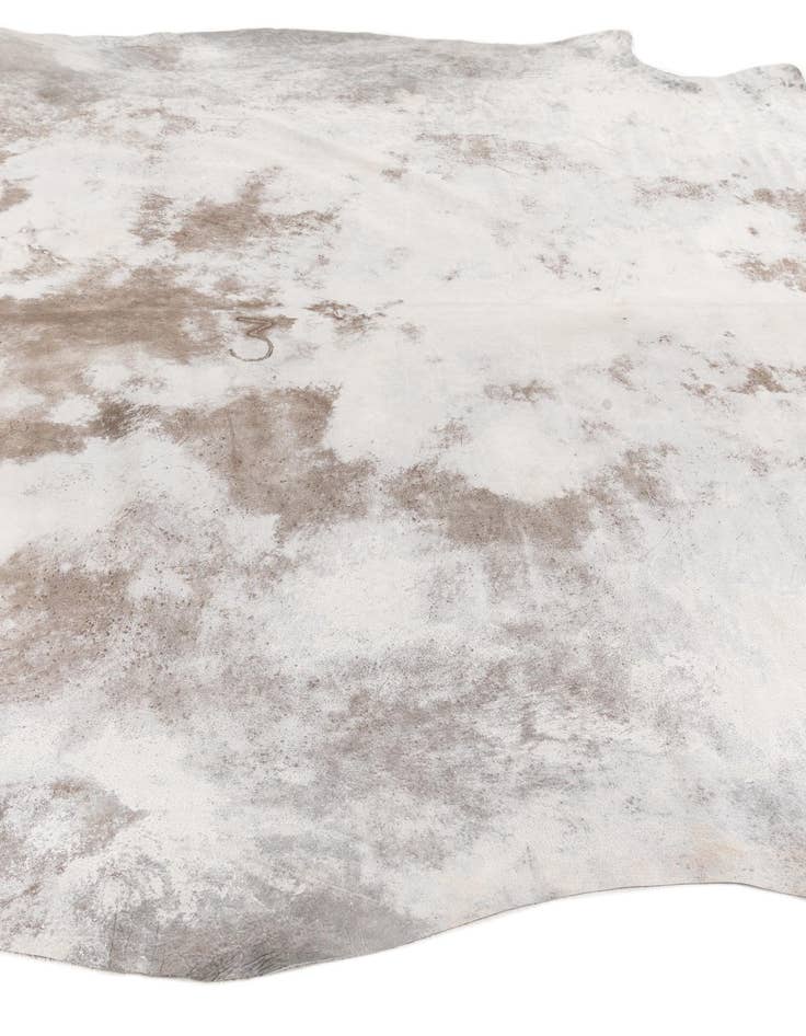 Detail image of 6' 8 x 7' Cowhide Leather Square Rug