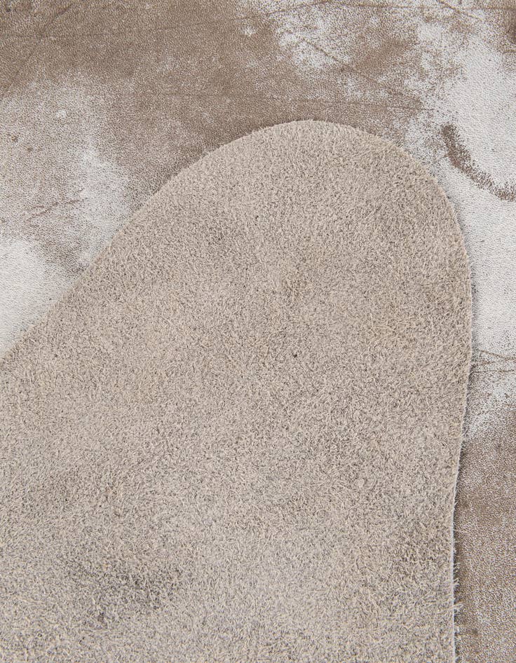 Detail image of 6' 8 x 7' Cowhide Leather Square Rug