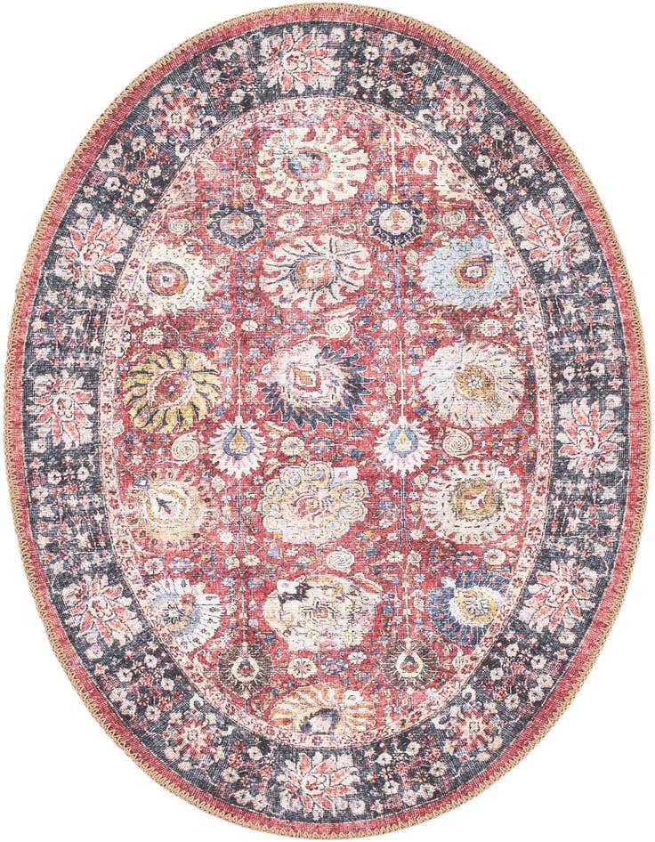 Detail image of 2' x 3' 1 Washable Timeless Oval Rug