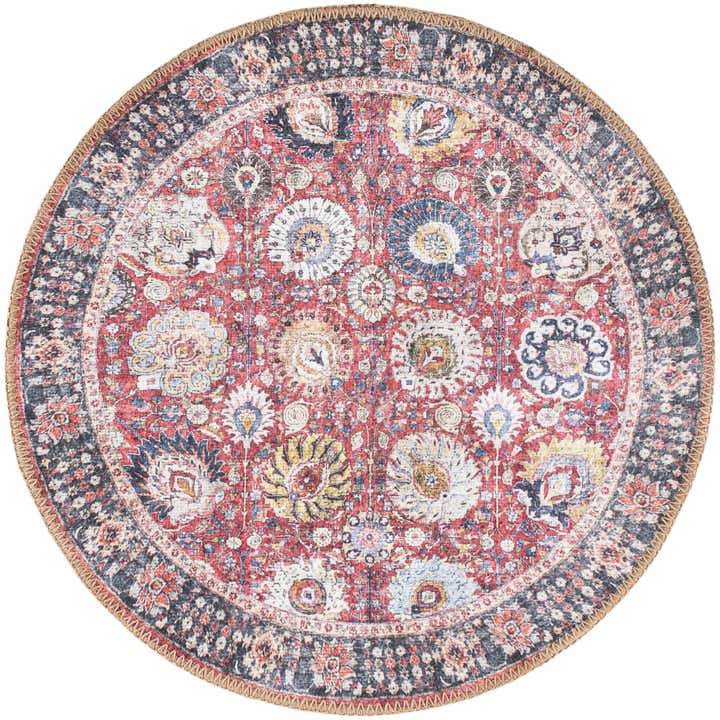 2' x 2' Washable Timeless Round Rug