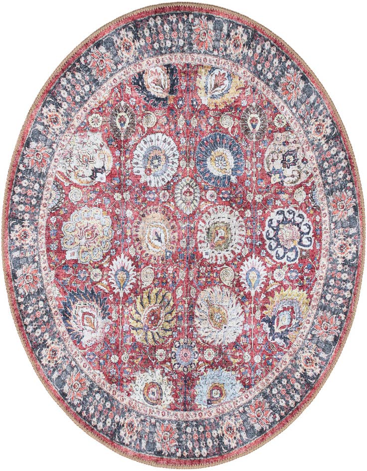 Detail image of 3' 6 x 3' 6 Washable Timeless Round Rug