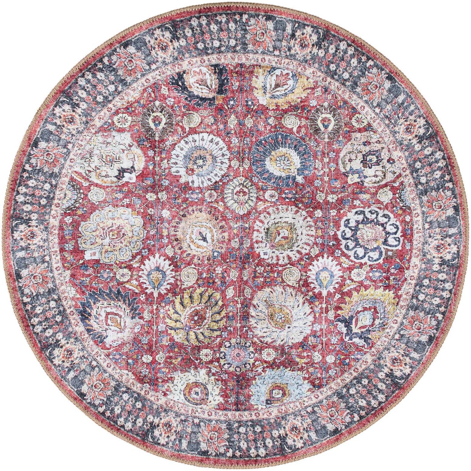 3' 6 x 3' 6 Washable Timeless Round Rug