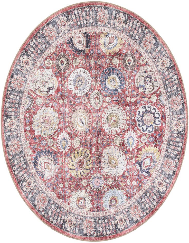 Detail image of 5' 1 x 5' 1 Washable Timeless Round Rug