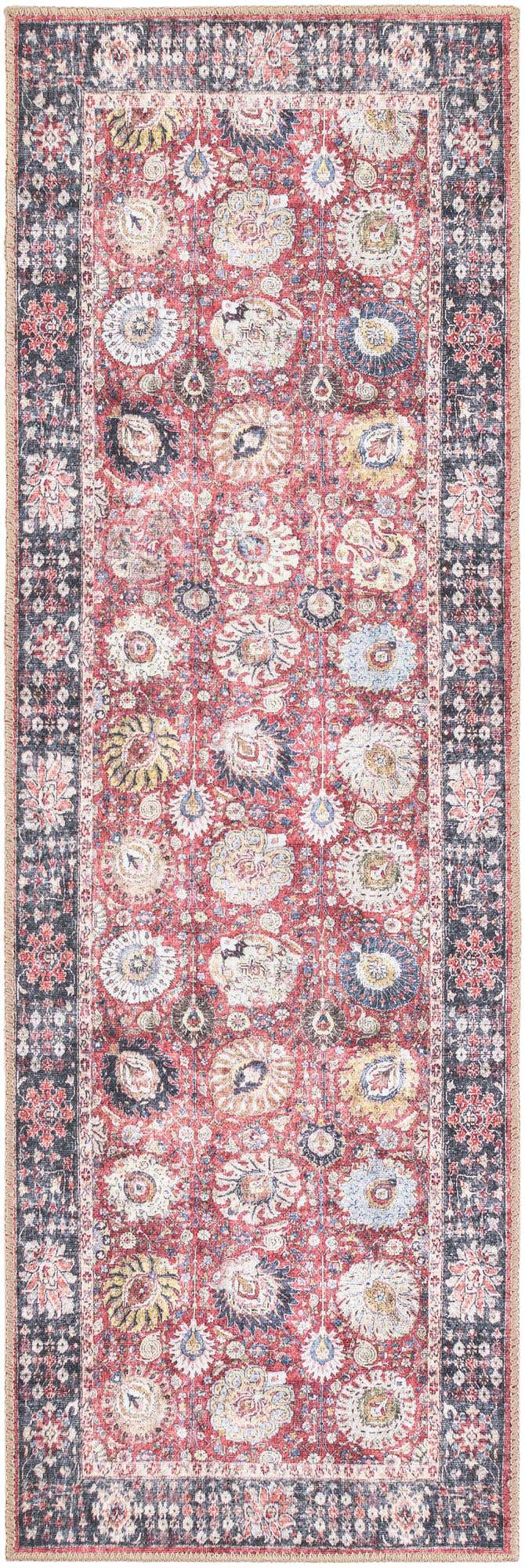 2' x 6' 1 Washable Timeless Runner Rug