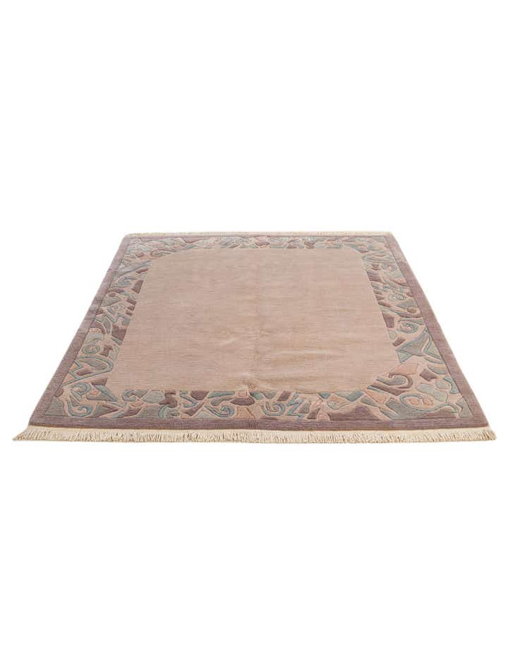 5' 1 x 5' 4 Hand Knotted Nepal Wool Square Rug