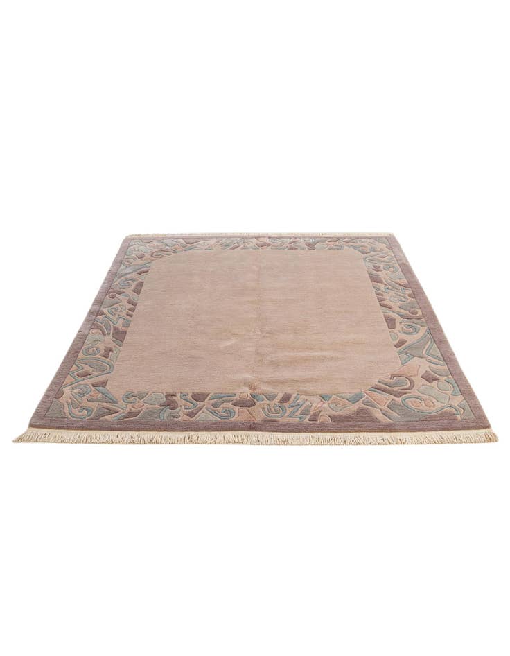 Detail image of 5' 1 x 5' 4 Hand Knotted Nepal Wool Square Rug