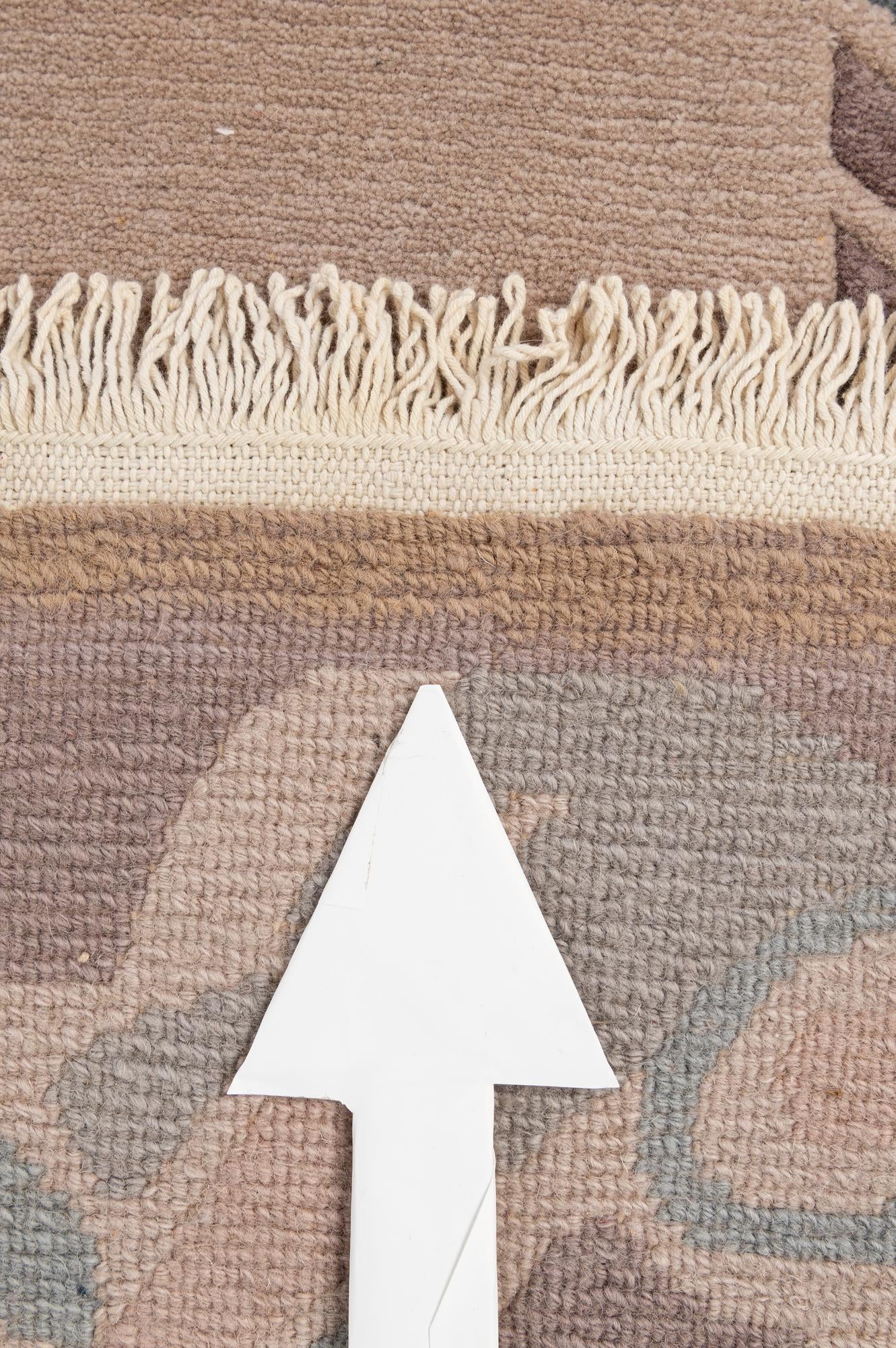 5' 1 x 5' 4 Hand Knotted Nepal Wool Square Rug