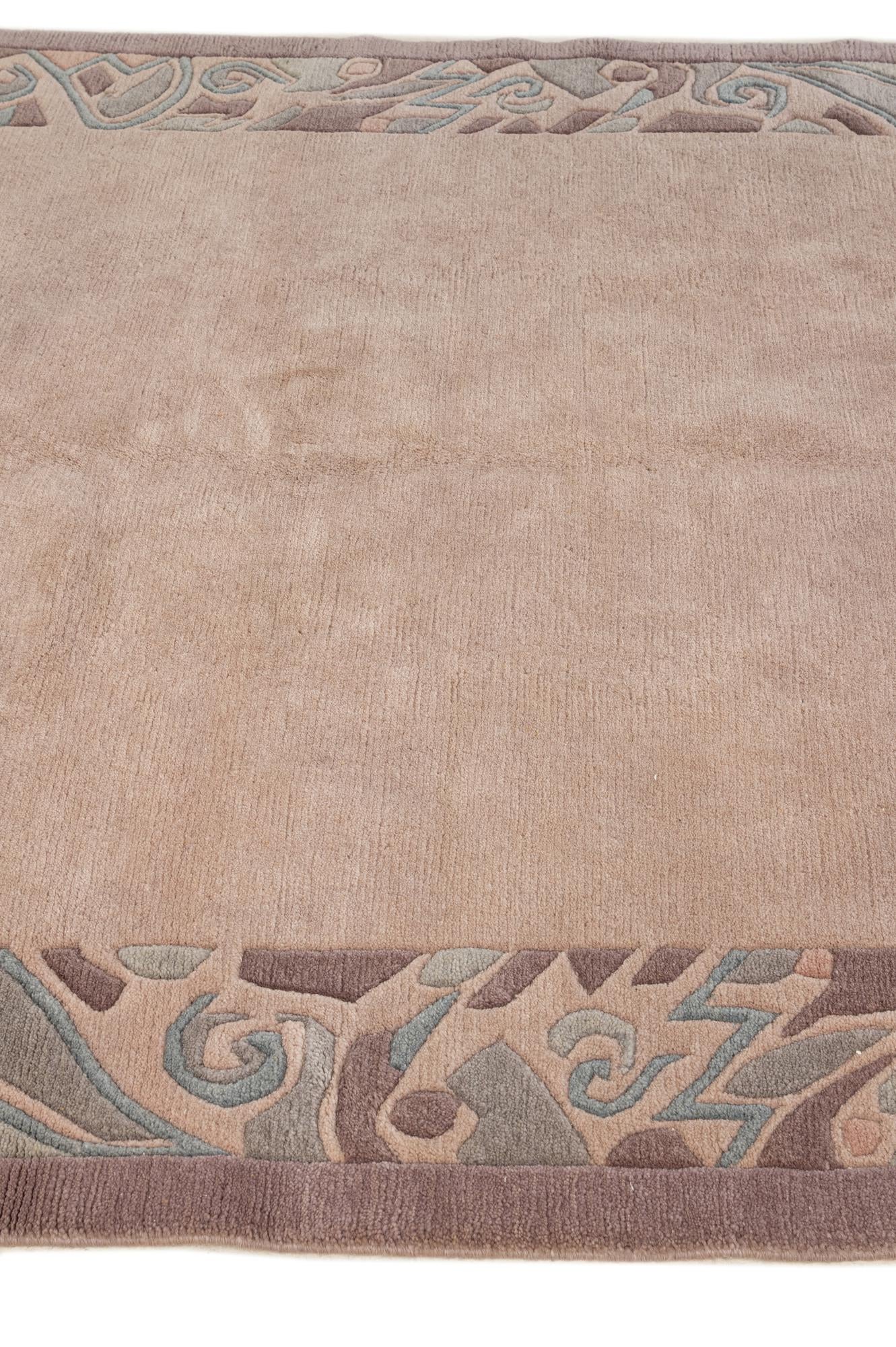5' 1 x 5' 4 Hand Knotted Nepal Wool Square Rug
