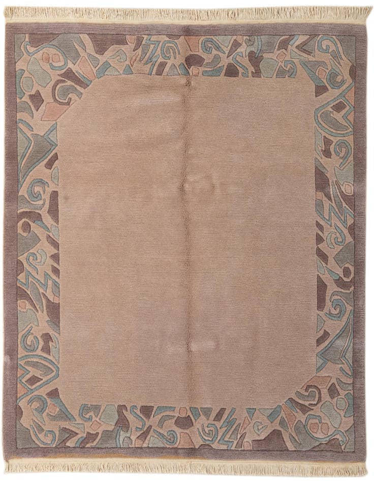 Detail image of 5' 1 x 5' 4 Hand Knotted Nepal Wool Square Rug